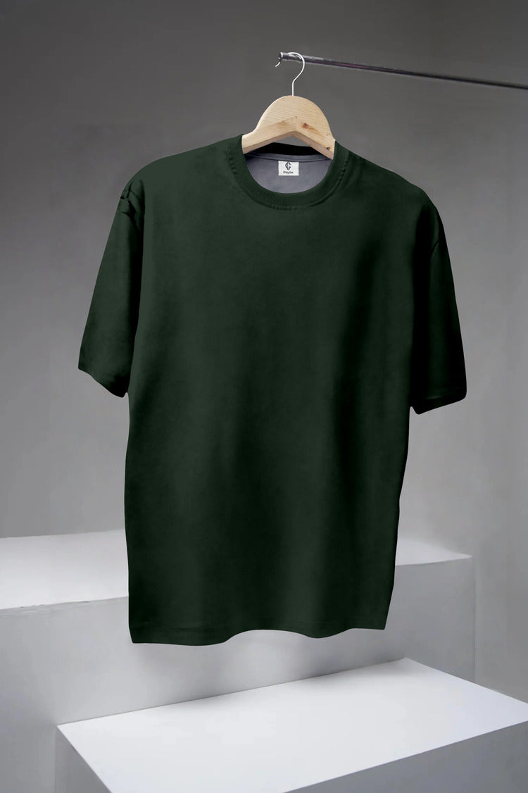 Green Printed Half-Sleeve T-Shirt