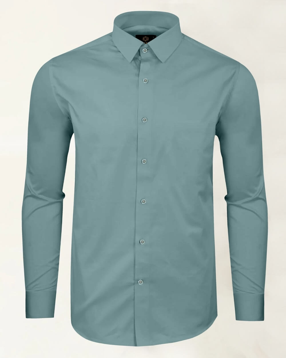 Mint Blue Premium Giza Satin Cotton Full Sleeve Shirt For Men - Givuil