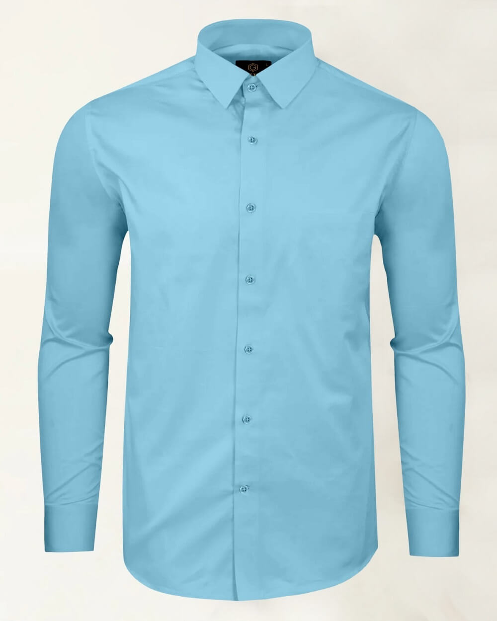 Sky Blue Premium Giza Satin Cotton Full Sleeve Shirt For Men - Givuil