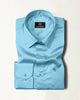 Sky Blue Premium Giza Satin Cotton Full Sleeve Shirt For Men - Givuil