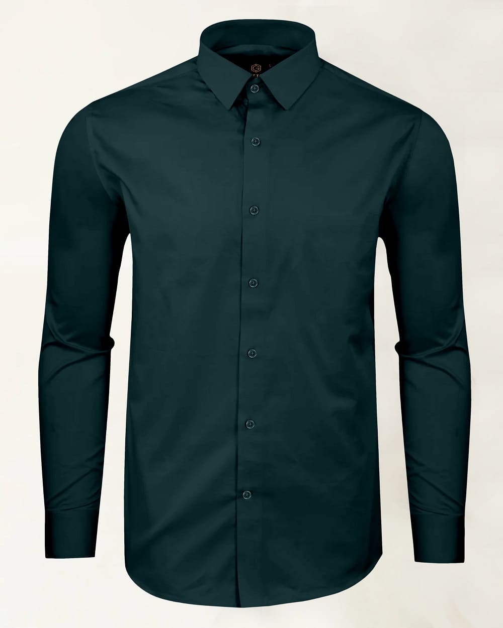 Green Giza Satin Cotton Full Sleeve Formal Shirt For Men Givuil